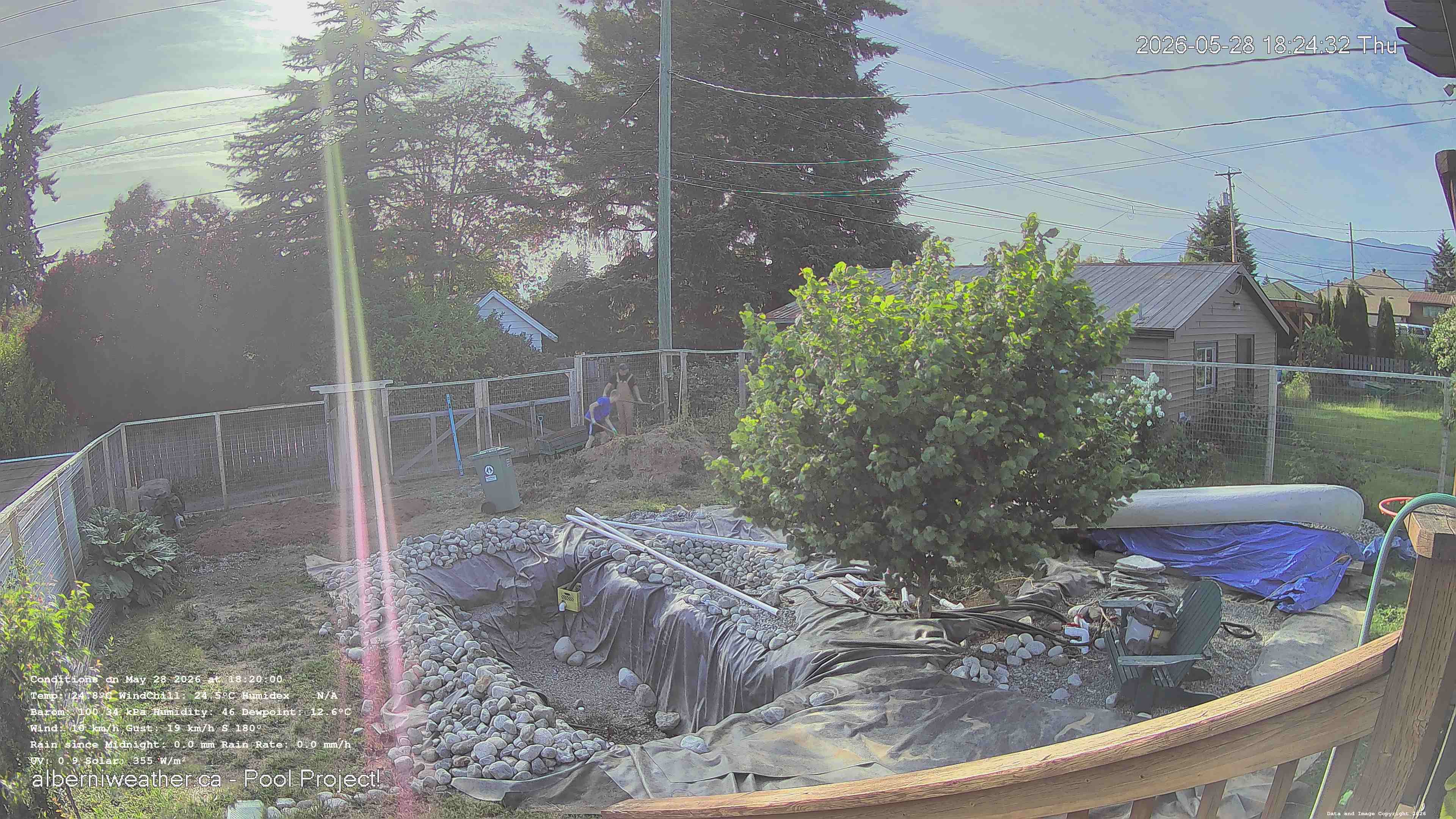 Pool facing Timelapse video
